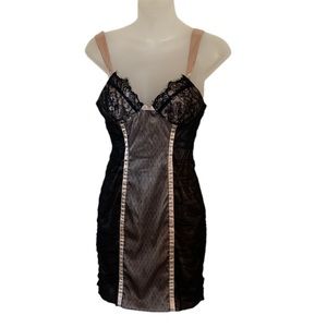 Y2K 90's Sexy Guess Bodycon Black Lace Corset Dress Sz 3